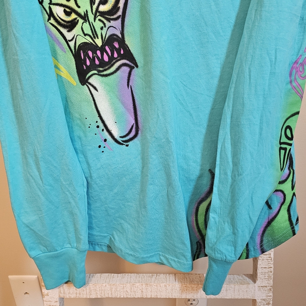 NWT DISNEY PARKS Villains Hades How Ya Doin? Long Sleeve Unisex Pullover Jersey - Picture 3 of 7
